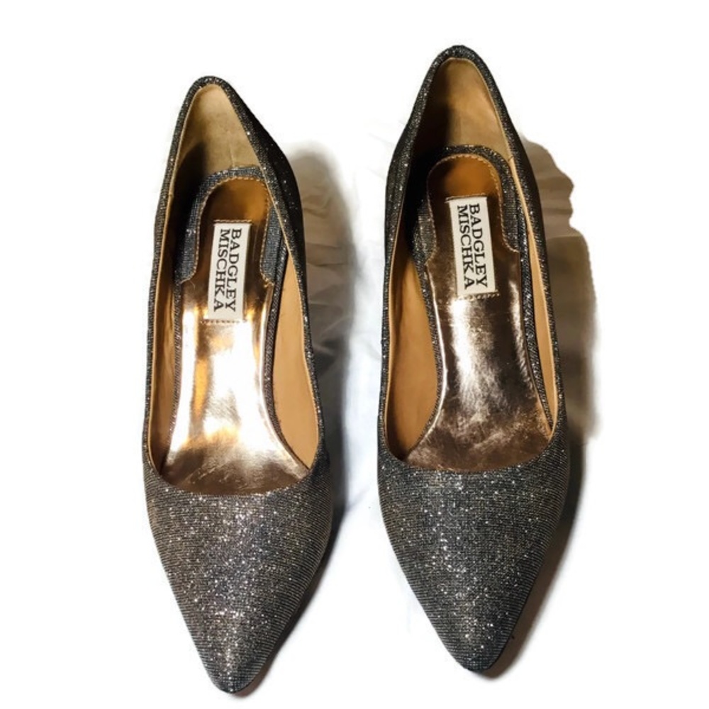 Bagley Mishka Noel woven metallic pumps Sz 51/2M